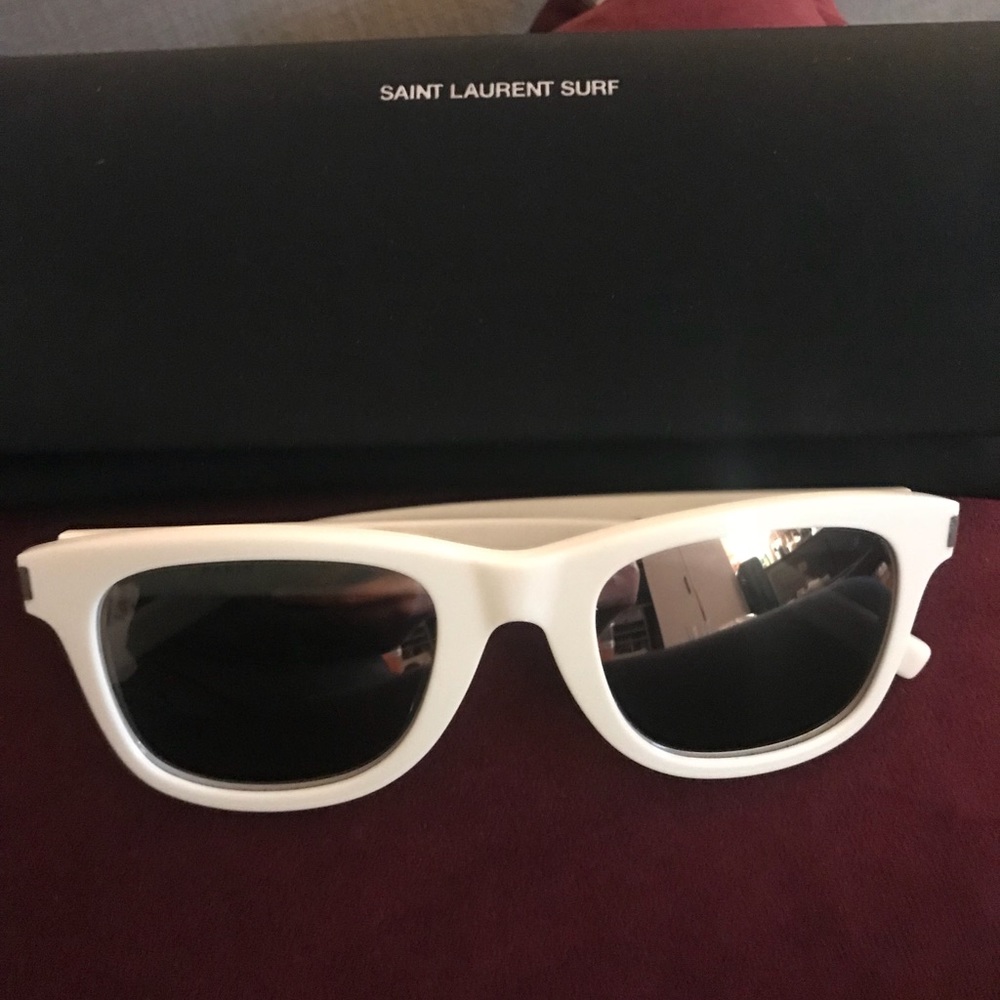 Saint Laurent Surf White Sunglasses